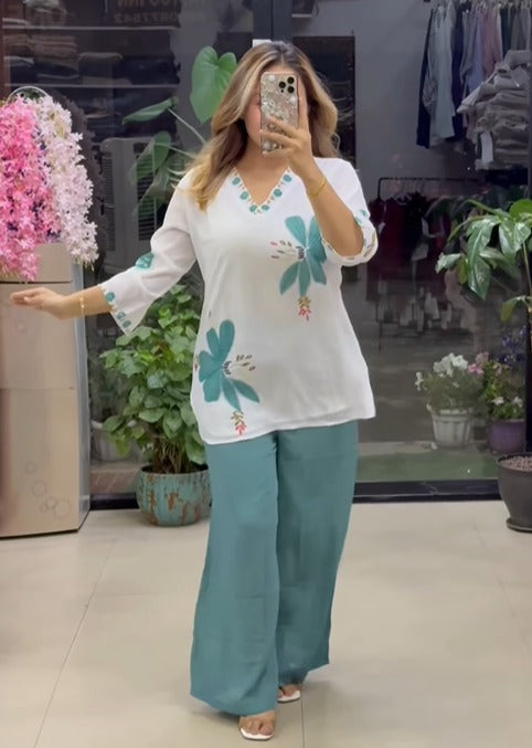 Floral Printed  Georgette Co-Ord Set
