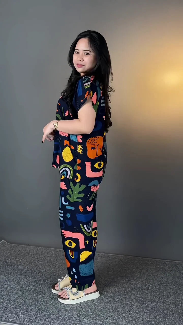 Designer Lycra Co Ord Set