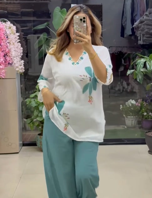 Floral Printed  Georgette Co-Ord Set