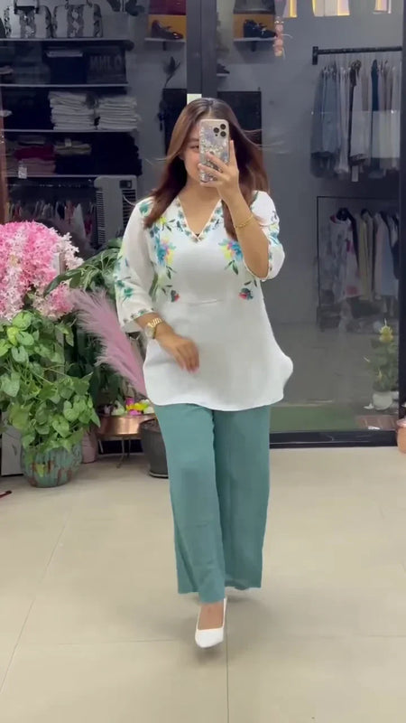 Flower Georgette Women’s Stylish Printed Co-ord Set