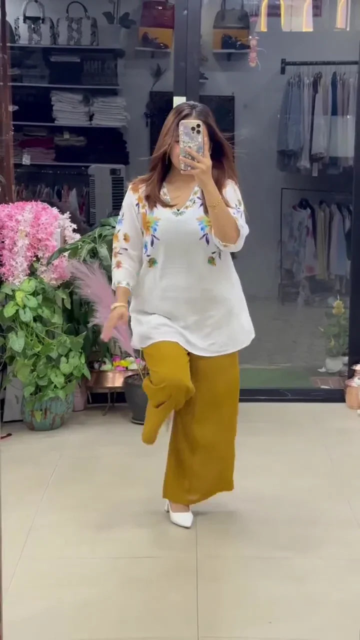 Flower Georgette Women’s Stylish Printed Co-ord Set