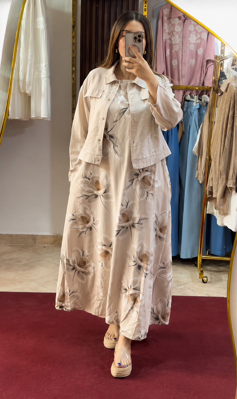 Sage Blossom Luxe Floral Co-Ord Set for Women