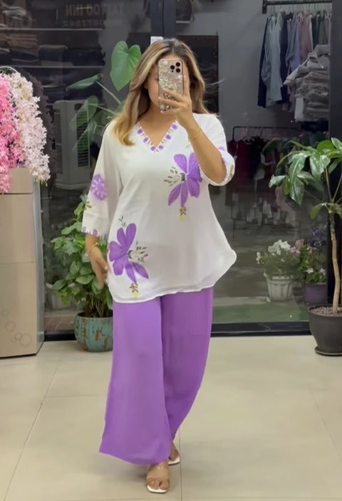 Floral Printed  Georgette Co-Ord Set