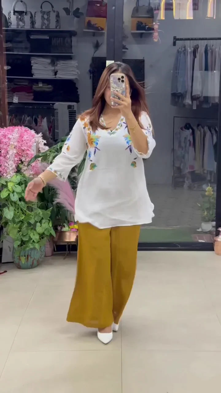 Flower Georgette Women’s Stylish Printed Co-ord Set