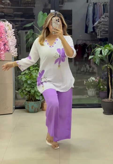 Floral Printed  Georgette Co-Ord Set
