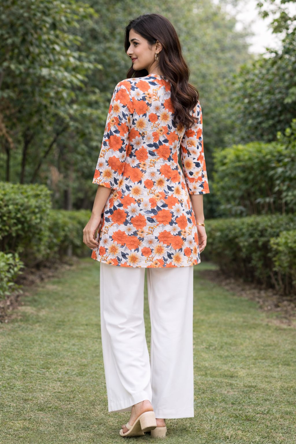 Designer Co-ord Set Rayon Slub With Digital Print