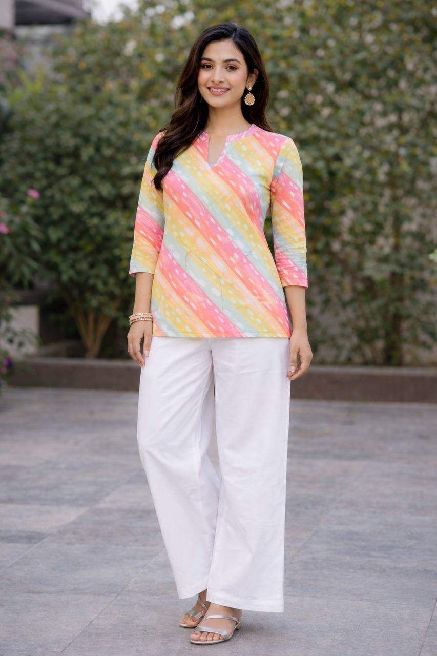 Designer Co-ord Set Rayon Slub With Digital Print