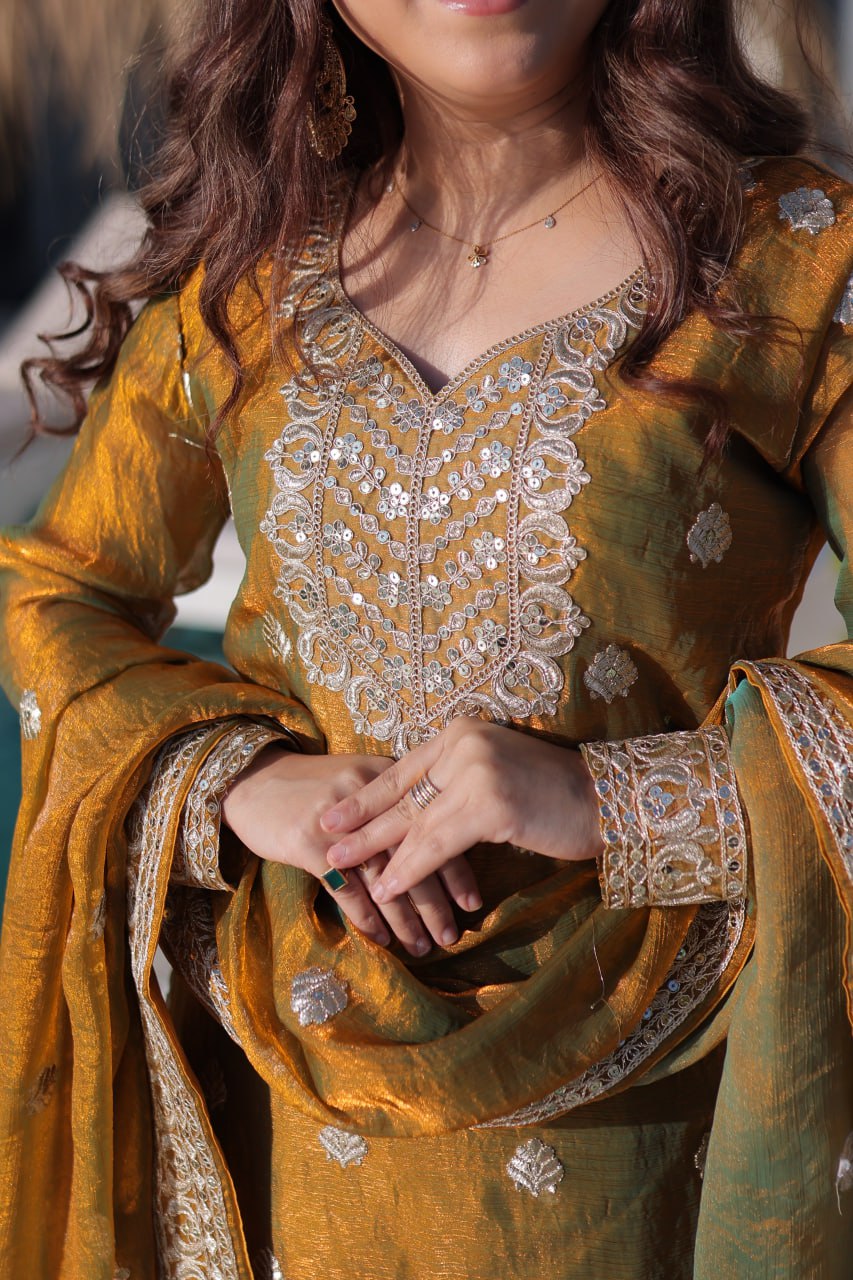 Luxury Festive Sharara Set – Fully Stitched